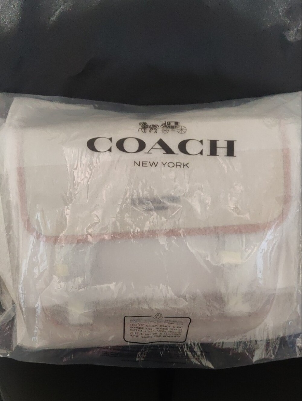 Coach Racer Messenger Cream/Orange Leather Crossbody NWT - Picture 8 of 8